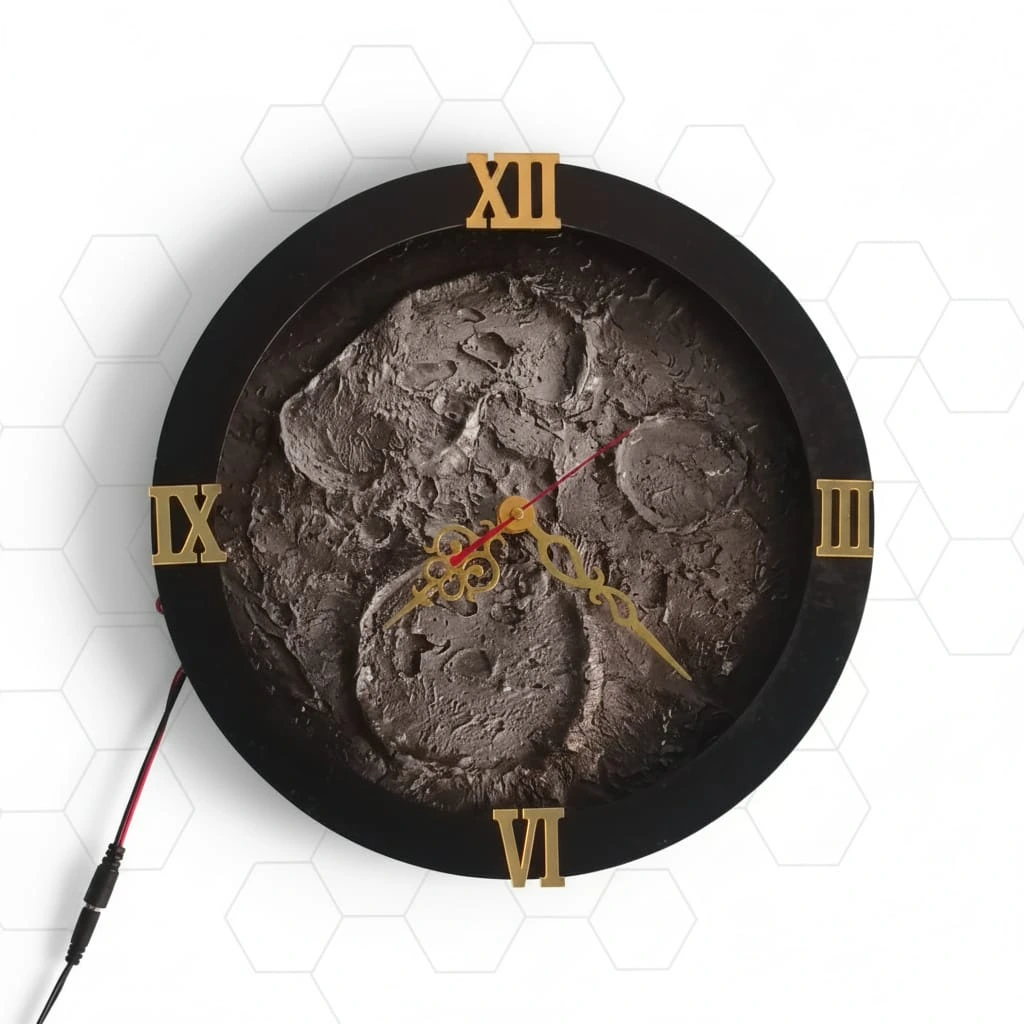 3D Moon Lamp Wall Clock