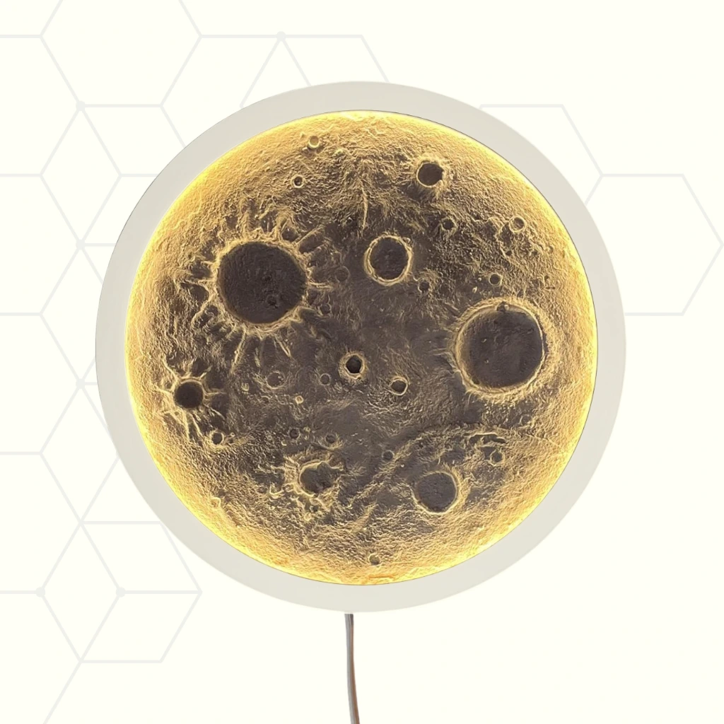 3D Moon Lamp  (White)